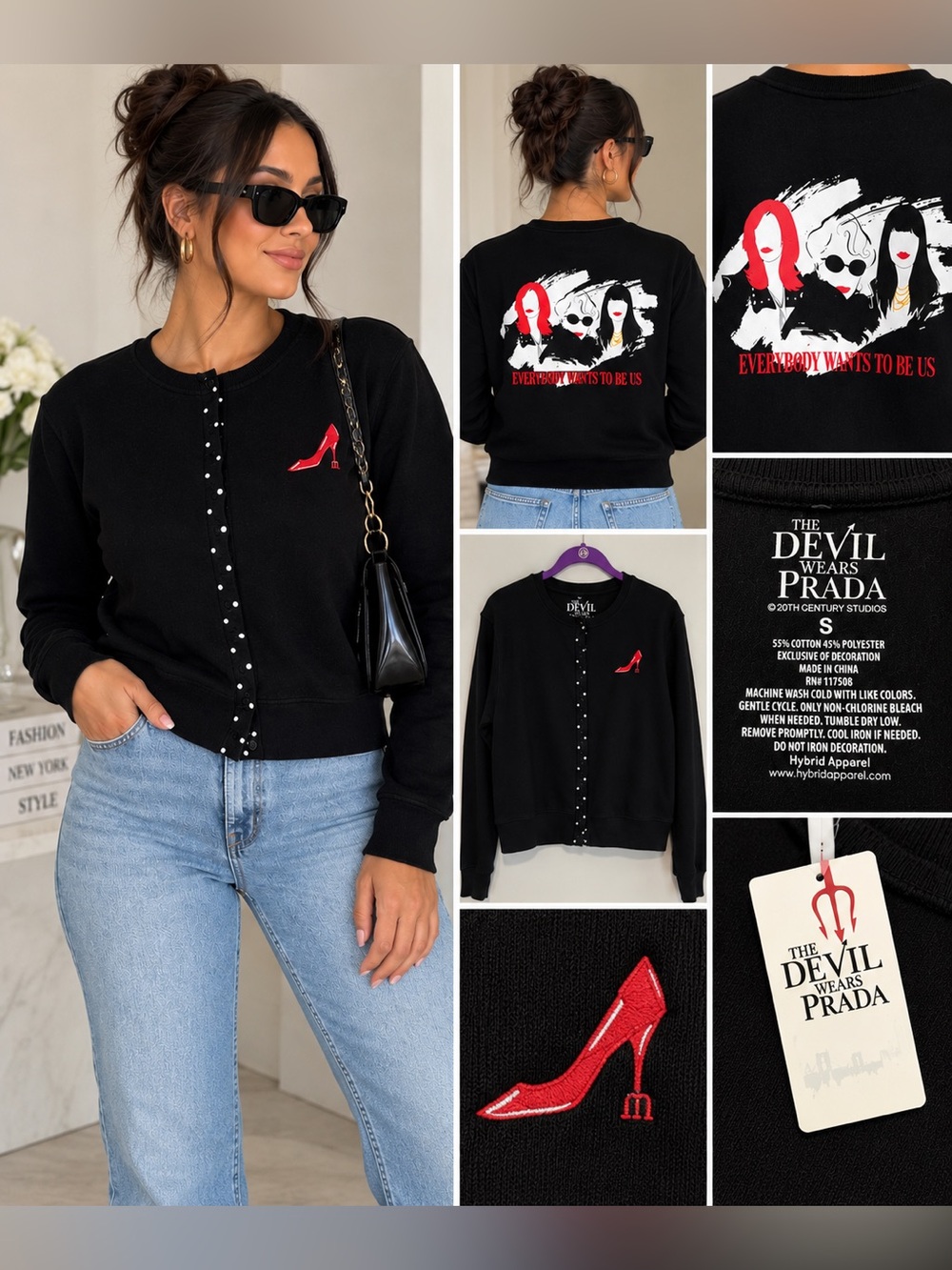 The Devil Wears Prada Cardigan Black Small New With Tags